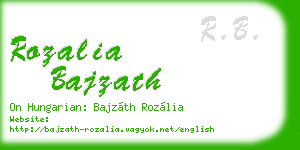 rozalia bajzath business card