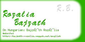 rozalia bajzath business card